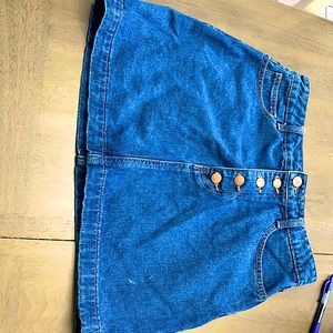 Jean Skirt with Rainbow Pockets